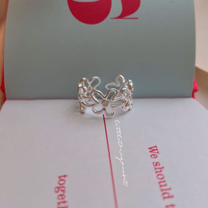 S925 Flower Ring