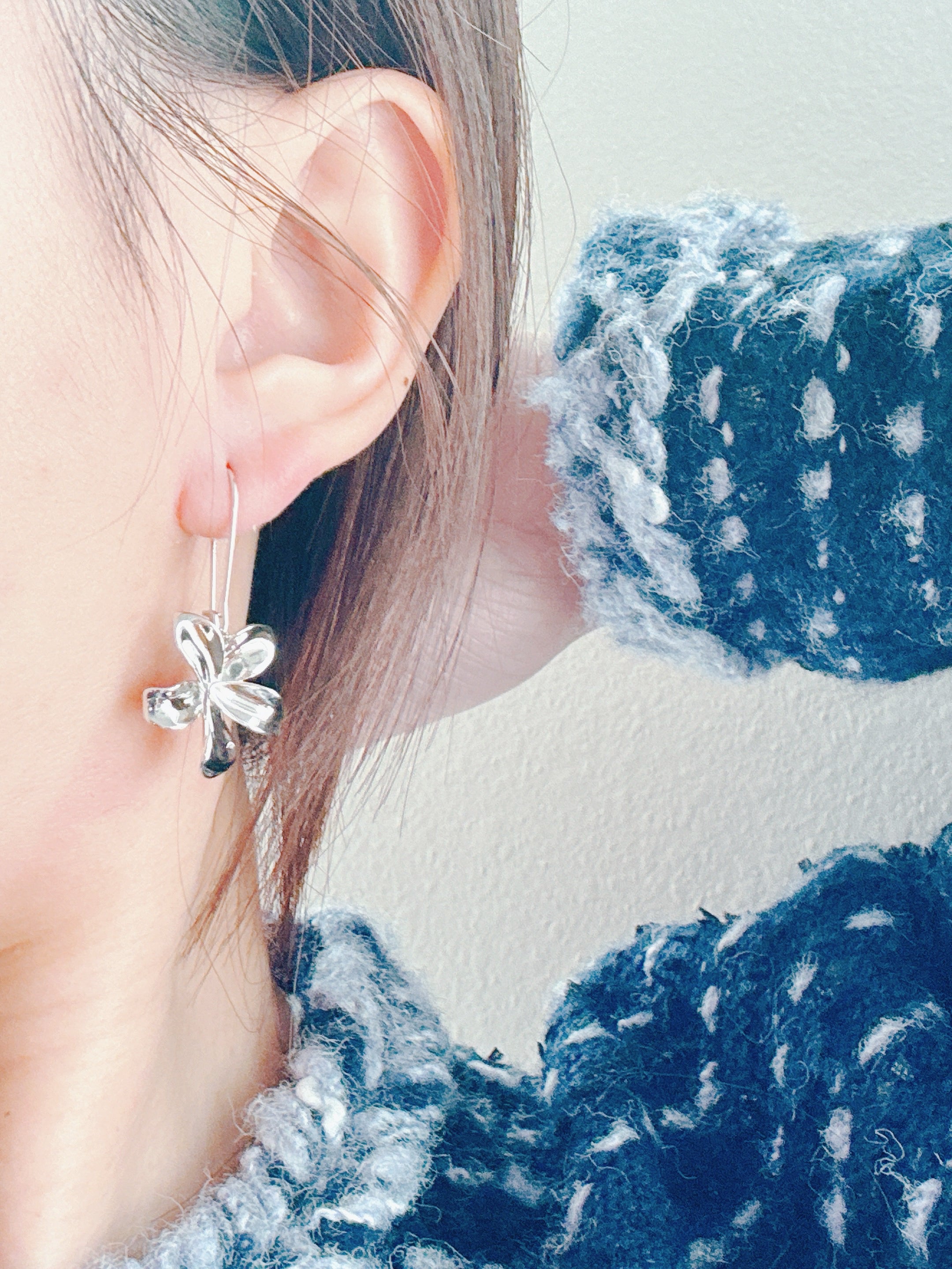 S925 Flower Drop Earring / Earring