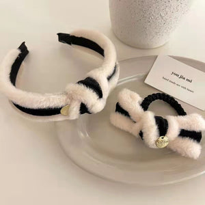 Winter Faux Fur Hair Band & Hair Ties