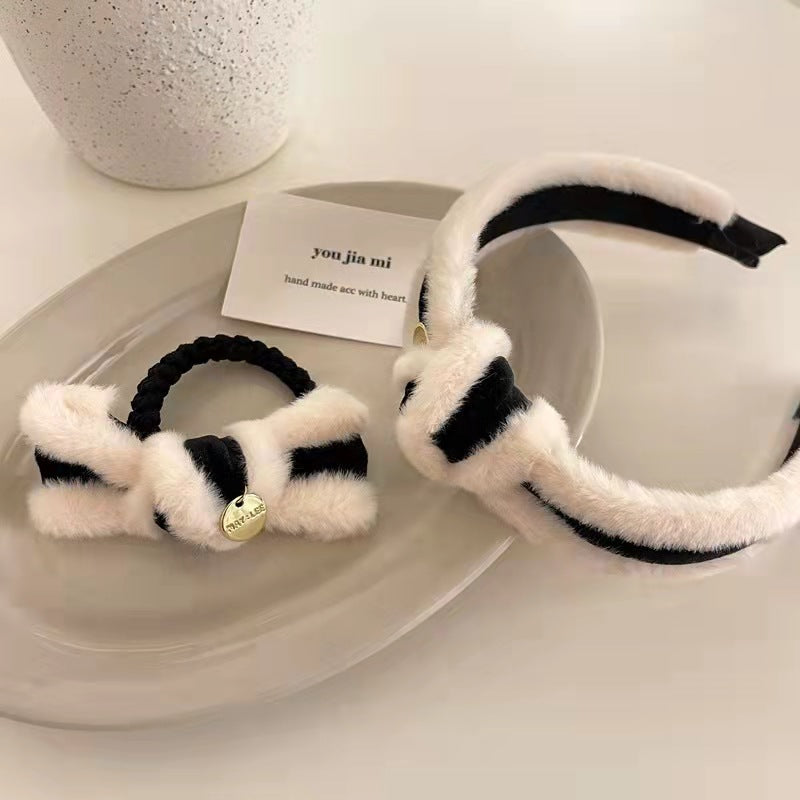 Winter Faux Fur Hair Band & Hair Ties