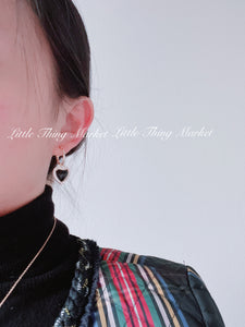 Love Zircon Gold Earring/ Pair