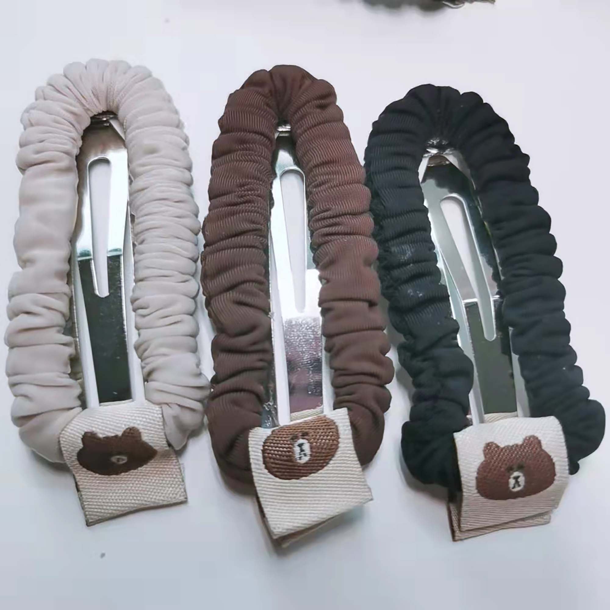 Bear Tag Hair Teletie Pack 和帆布大发夹套装