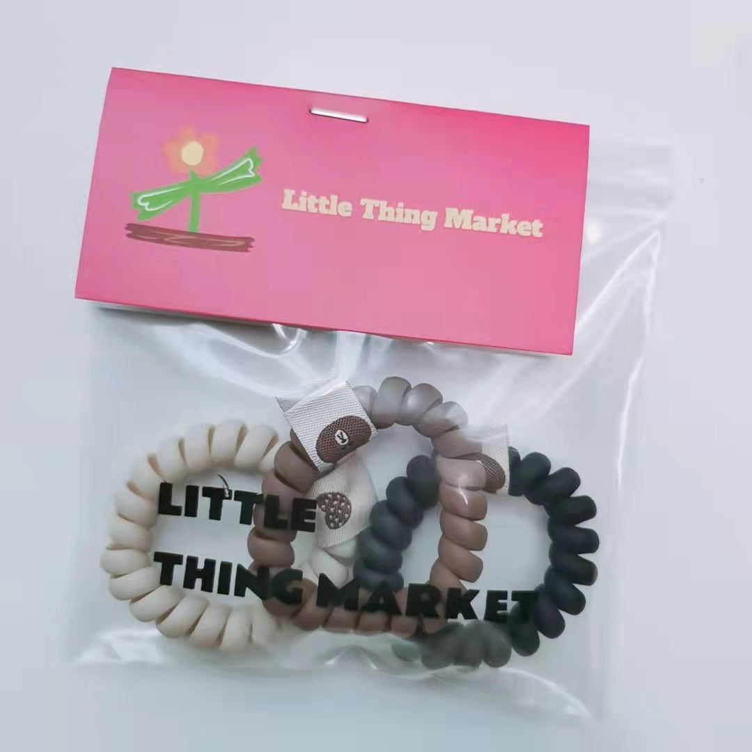 Bear Tag Hair Teletie Pack 和帆布大发夹套装