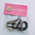 将图片加载到图库查看器，Bear Tag Hair Teletie Pack 和帆布大发夹套装
