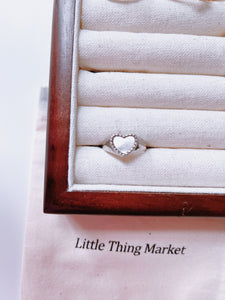 Shell Love Heart Rings