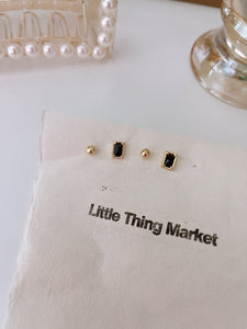 Daily Basic Gold Ear Stud Set