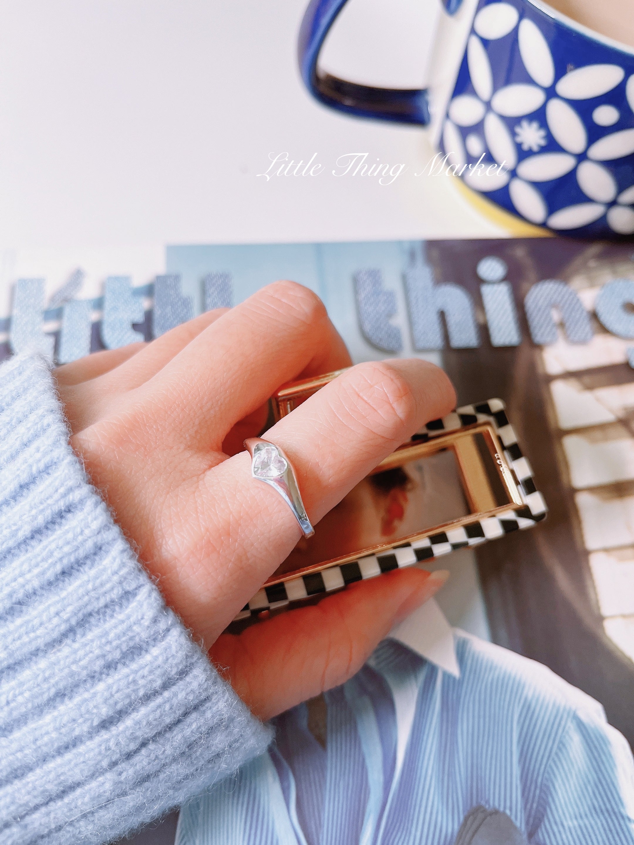 White Zircon Silver Ring