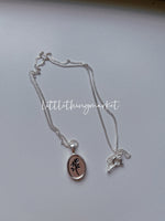 Load image into Gallery viewer, 925 Silver Rose Tag Necklace
