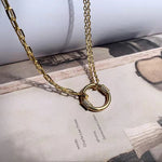 Load image into Gallery viewer, Gold Circle Necklace
