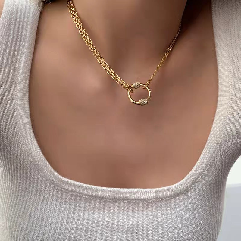 Gold Circle Necklace