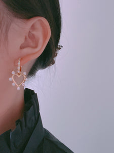 Love Gem Gold Earring/ Pair