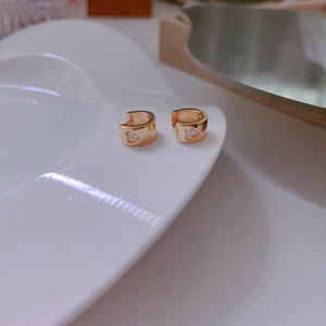 Love Zircon Little Earring/ Pair