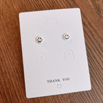 Load image into Gallery viewer, S925 Silver Smiley Face Ear Studs/ Pair
