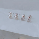 Load image into Gallery viewer, S925 Bear Family Ear Studs/ Pair
