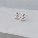 Load image into Gallery viewer, S925 Bear Family Ear Studs/ Pair
