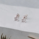 Load image into Gallery viewer, S925 Bear Family Ear Studs/ Pair
