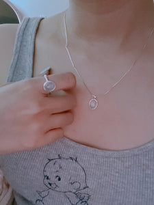 River Stone S925 Necklace & Ring