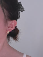 Load image into Gallery viewer, Stripe S925 Hoop Earrings/ Pair
