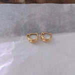 Load image into Gallery viewer, Stripe S925 Hoop Earrings/ Pair
