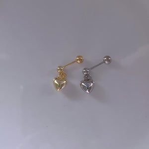 S925 Dangle Love Ear Stud/ Pair