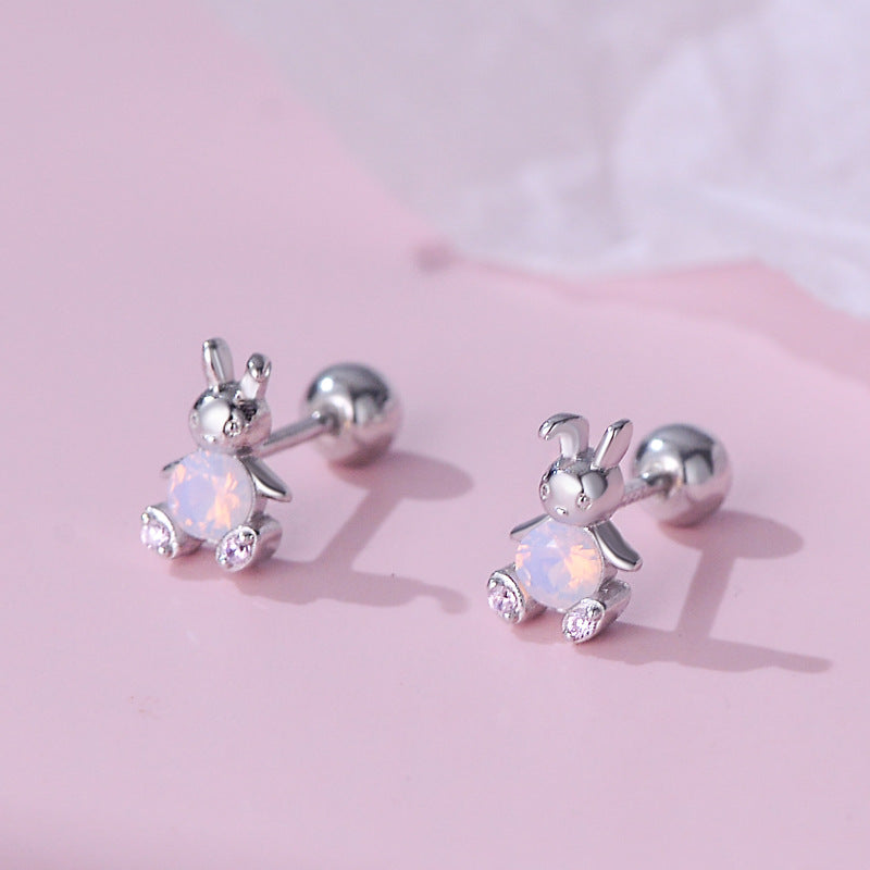 S925 Rabbit Piercing/ Pair