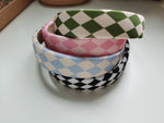 Load image into Gallery viewer, Chess Style Satin Hair Band &amp; Hair Ties Set
