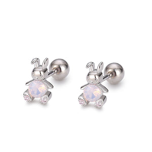 S925 Rabbit Piercing/ Pair