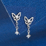 Load image into Gallery viewer, S925 Butterfly drop Piercing/ Pair
