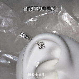 S925 Love Love Ear Studs/ Pair