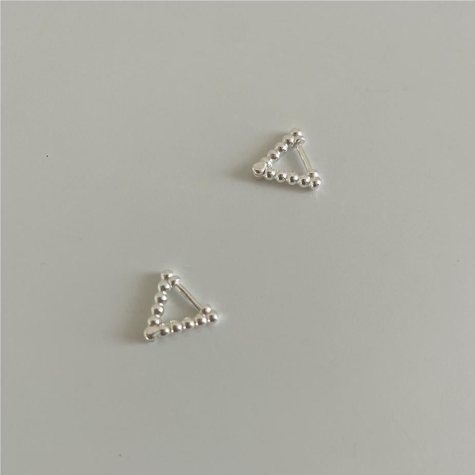 S925 Triangle hoop Earring/ Pair