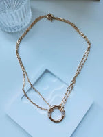 Load image into Gallery viewer, Gold Circle Necklace
