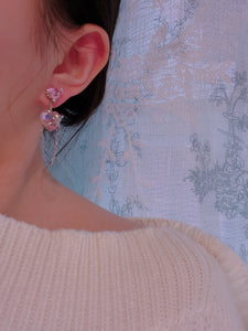 Pink Love Zircon Drop Earring/ Pair