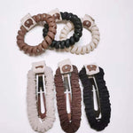 将图片加载到图库查看器，Bear Tag Hair Teletie Pack 和帆布大发夹套装
