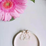 Load image into Gallery viewer, Snow White Drop Large Earrings/ Pair
