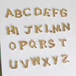 Load image into Gallery viewer, Initial Alphabet Crystal Bean Triple Gold Necklace
