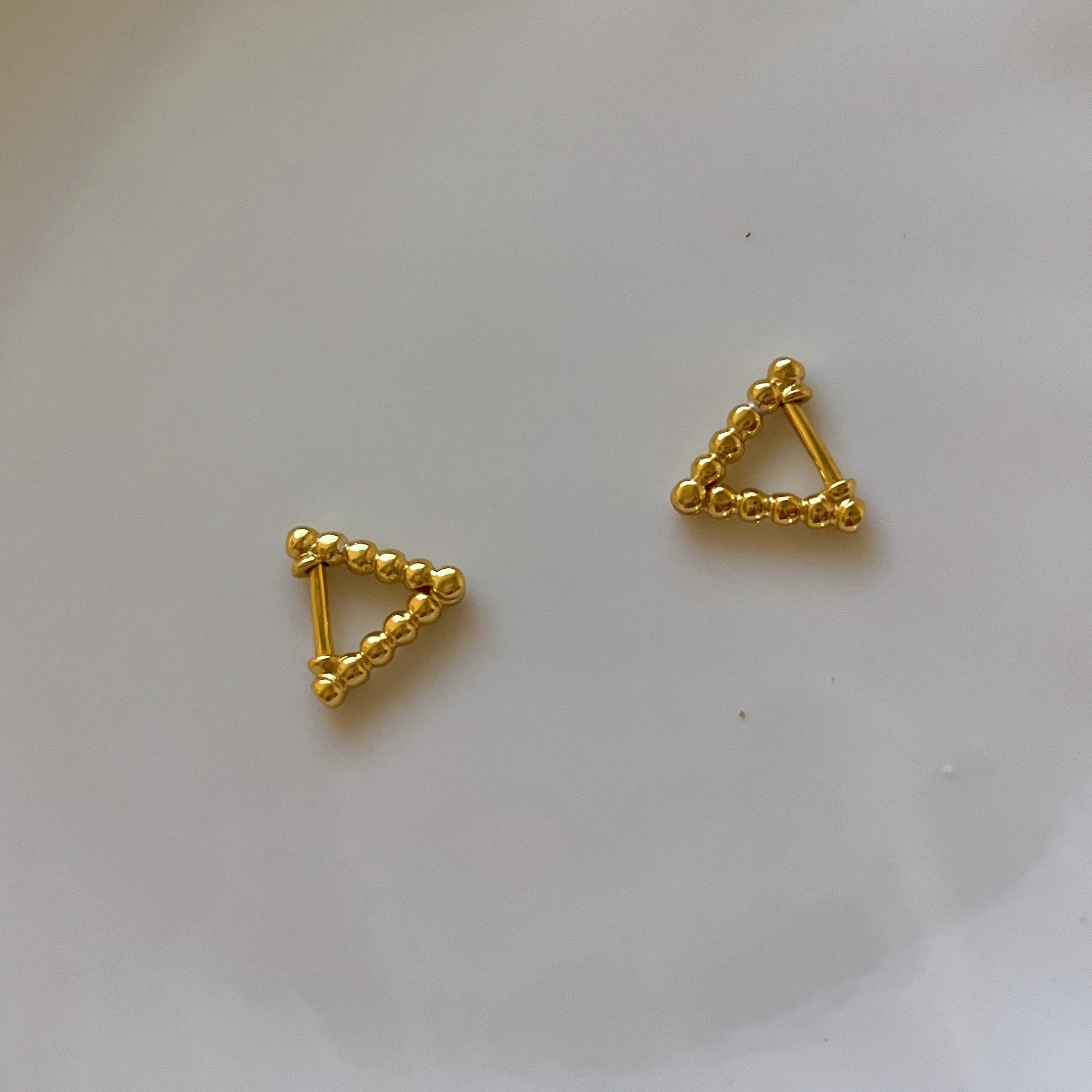 S925 Triangle hoop Earring/ Pair